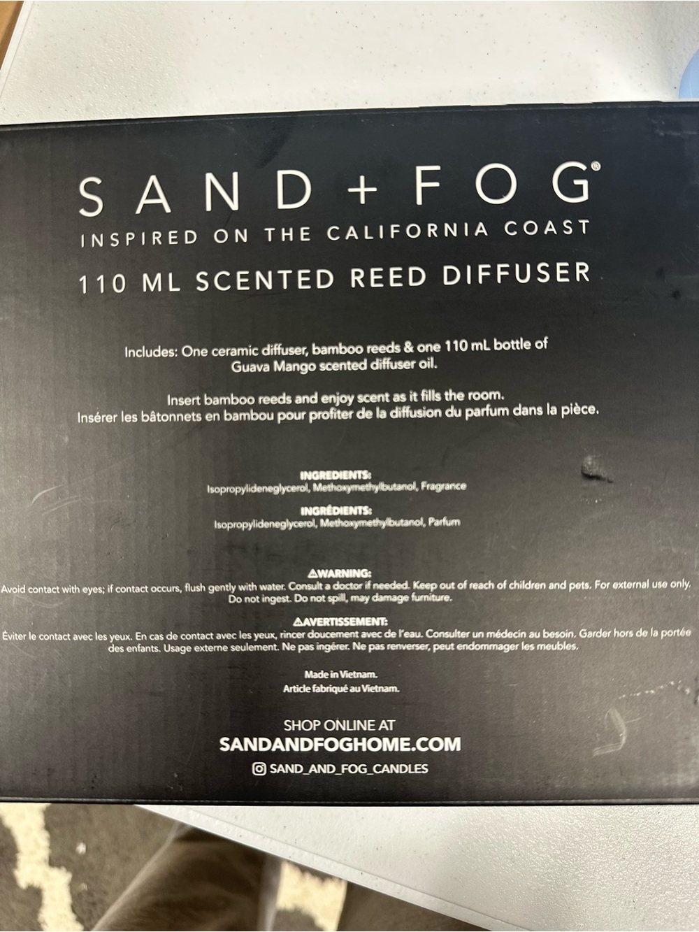 SAND + FOG Guava Mango Reed Diffuser Kit NWT - Picture 2 of 4